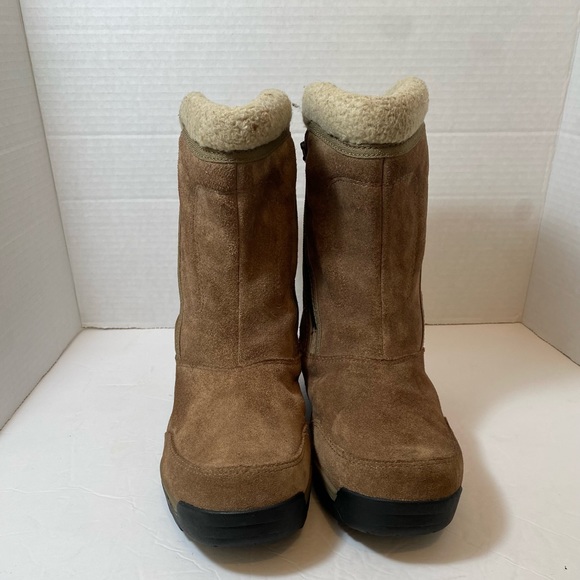 Sorel Women’s Water Fall Insulated Tan-Brown Suede Leather Winter Snow Boot Sz 7 - Picture 4 of 9